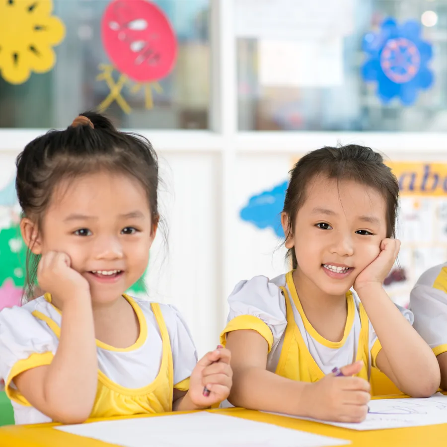 Smiling young learner